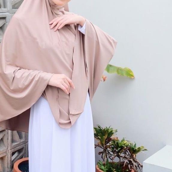 Jilbab Instan Bergo Hamidah Jersey Ukuran (XL) / Bergo Jersey Jumbo / Hijab jersey