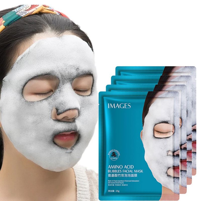 Images Facial Bubble Mask 100% Ori / Images Bubbles Amino Acid Sheet Mask / Masker Wajah Images Bubble Amino Acid / Masker Wajah Glowing / Masker Melembabkan &amp; Mencerahkan Wajah / Masker Pengangkat Komedo &amp; Sel Kulit Mati / Masker Menghilangkan Jerawat