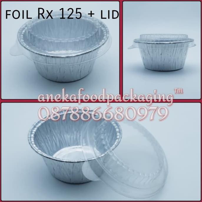WADAH/CUP ALUMINIUM FOIL BULAT RX 125 + TUTUP