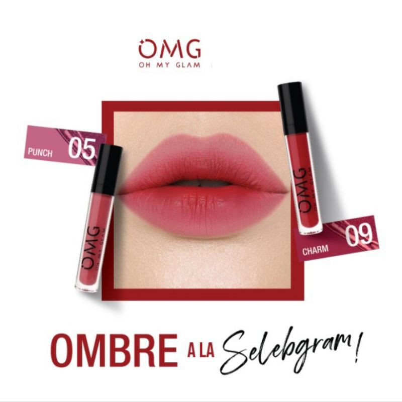 PROMO OMG (OH MAY GLAM) Matte Kiss Lip Cream/LIPCREAM/Lipstik Murah/OMG