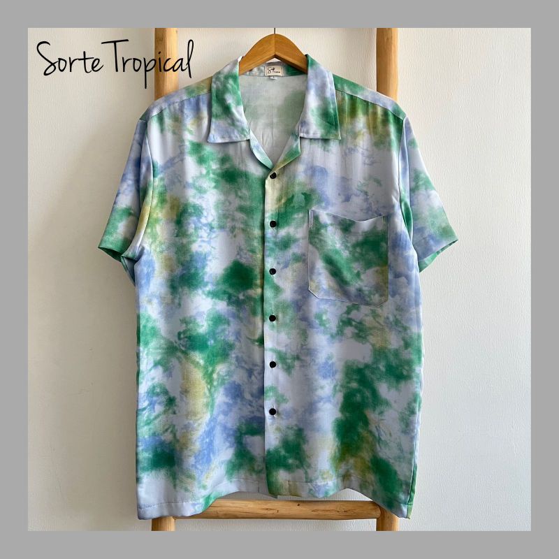 Kemeja Hawaiian Shirt Tie Dye