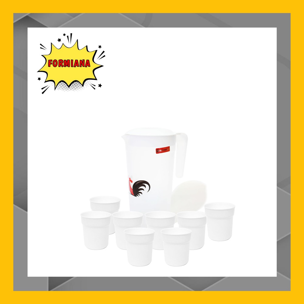 FM - Teko Beranak Jago Kukuruyuk Jug Set 2,2 + Gelas / TEKO