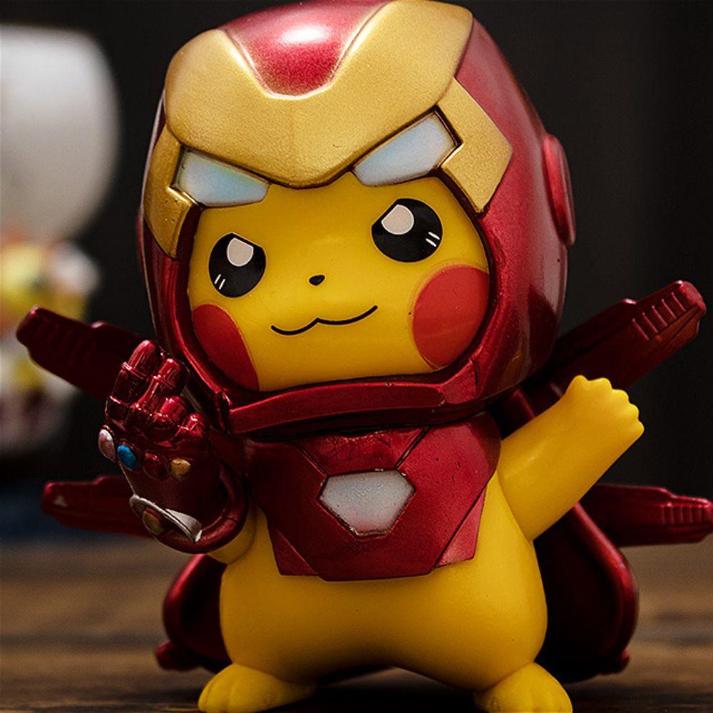 Lanfy Pokemon Action Figure Hadiah Anak Mobil Dekorasi Iron Man Koleksi Anak Kids Cosplay Pikachu