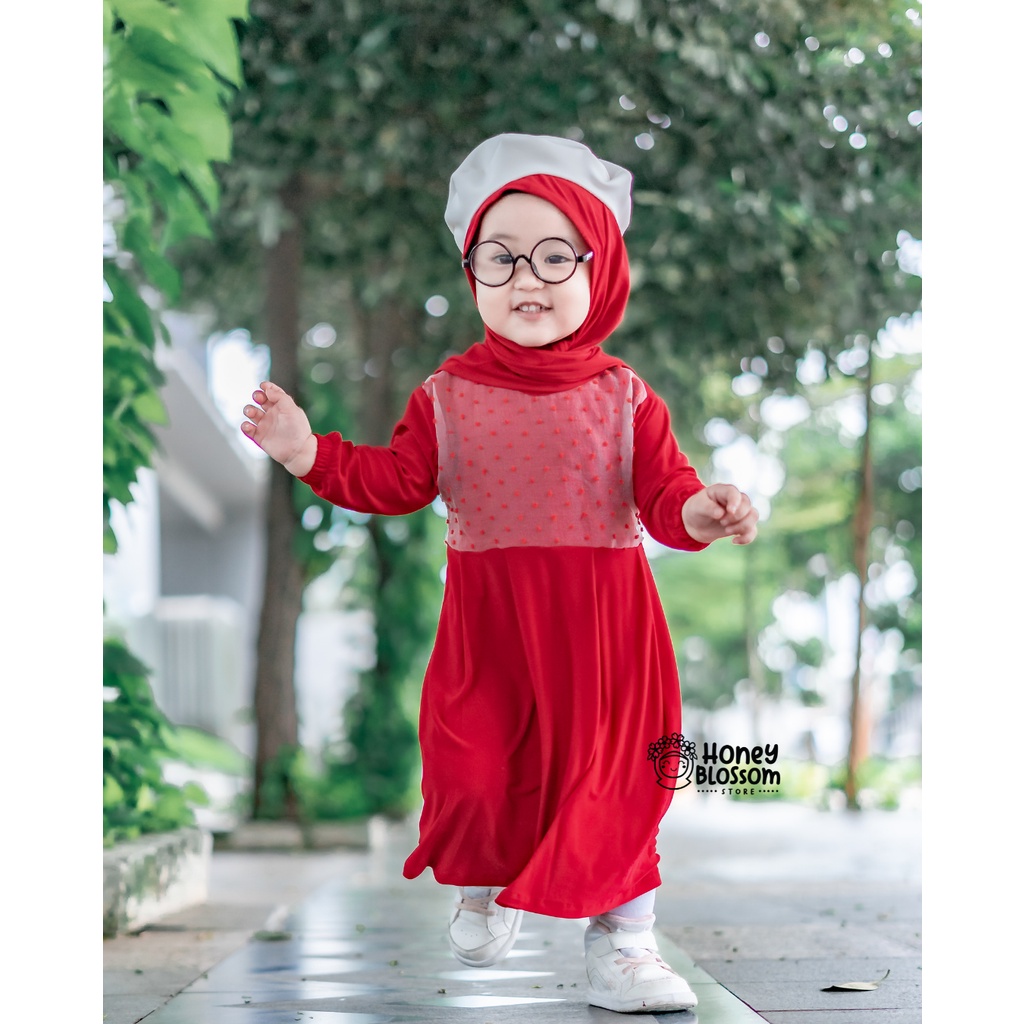 HONEYBLOSSOM gamis bayi jersey korea / gamis bayi perempuan 6 12 bulan alesha cantik