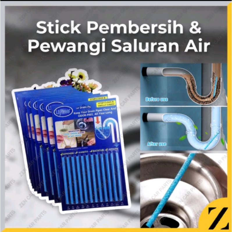 Sani sticks drain pembersih pewangi pipa saluran air yg mampet 1 pak isi 12