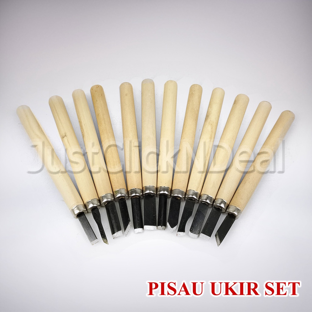 

Pisau Ukir Pahat Kayu Set 12 Buah Wood Carving Chisel