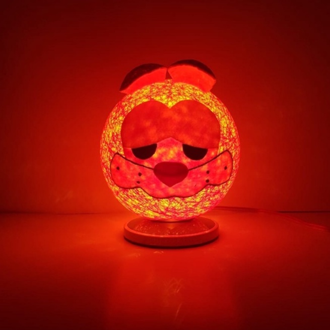 Lampu Tidur, lampu benang, lampu tidur karakter, lampu unik, kado unik. garfield
