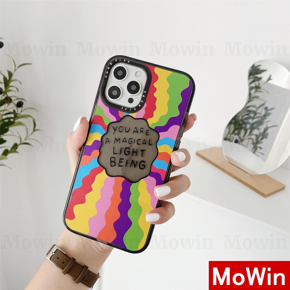 Mowin - iPhone Case Silicone Soft Case Clear Case Black Grey Shockproof Camera Frame Rainbow For iPhone 12 Pro Max iPhone 11 iPhone 7 8 Plus Pro X XS Max mini SE2020 7 8 11 iphone Xr 8plus 7plus 12 MAX