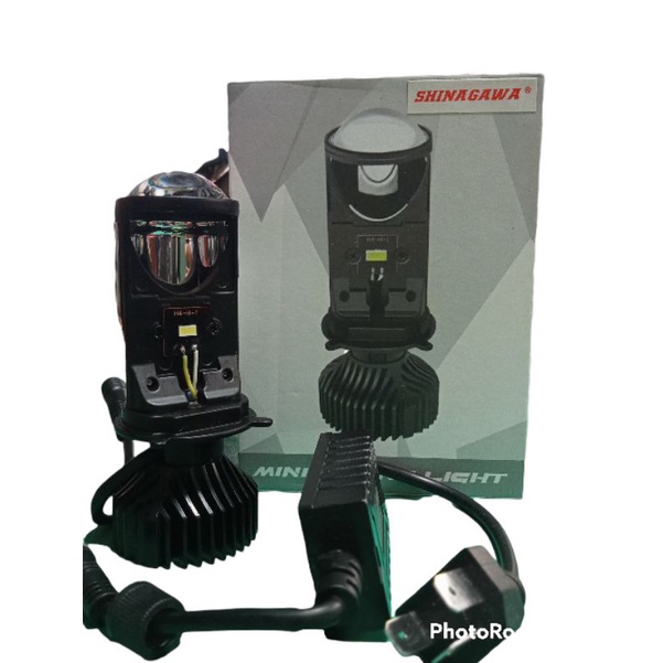 Lampu utama depan LED H4 projector mini m8 motor mobil 12volt