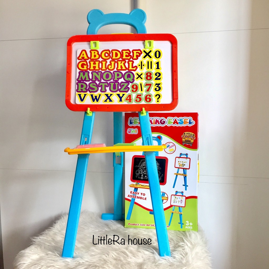 Jual Papan Tulis Anak 3 In 1 | Whiteboard | Blackboard | Magnetic Board ...