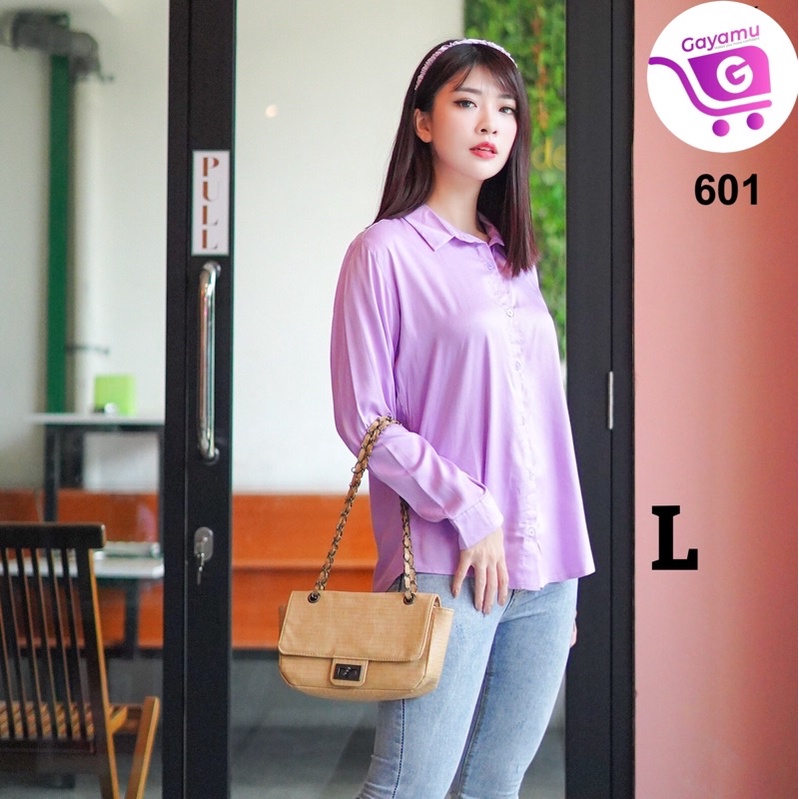 KEMEJA WANITA LENGAN PANJANG SIZE M&L (601)-3