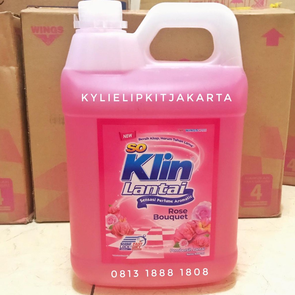 [TERMURAH] Soklin lantai Jerigen 4 Liter 4L 4000 ml Refill Wings Care Cairan Pembersih Pel So Klin