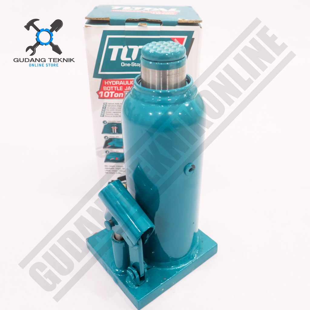 Dongkrak Botol 10 Ton TOTAL THT109102 / Hydraulic Jack 10T TOTAL - Dongkrak Hidrolik THT 109102