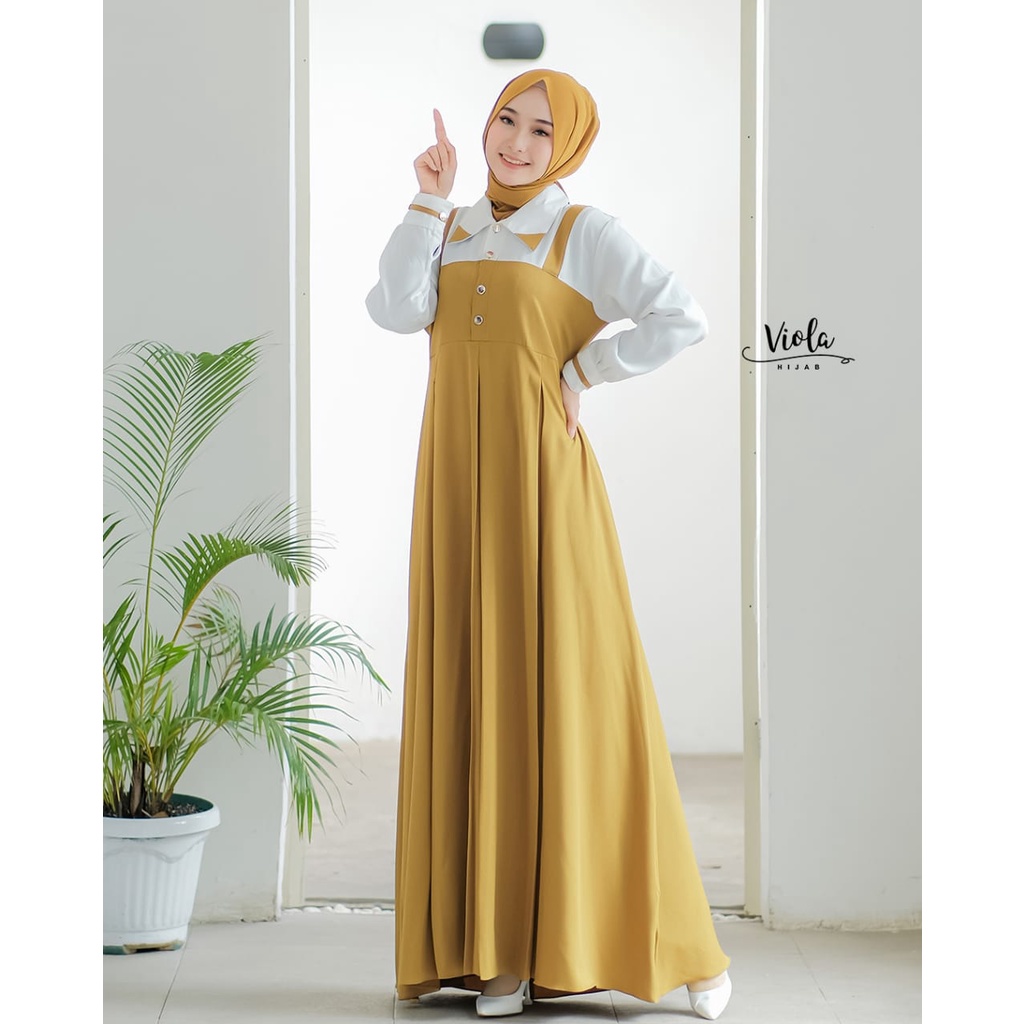 DRESS ALISHA ORIGINAL BY VIOLA TERBARU 2021/ FASHION MUSLIM/GAMIS ALISHA