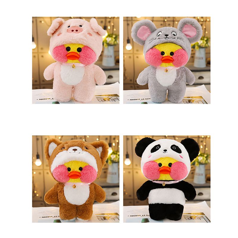 Lalafanfan Cafe Bebek Unicorn Totoro Panda Plushie Mainan Empuk Squishy