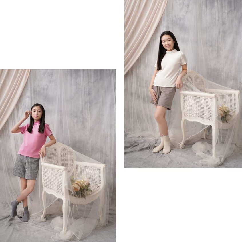 MILVA Basic Turtle Top/ Baju Anak Tanggung/ Atasan Remaja/ Blouse Anak/ Baju Anak Perempuan