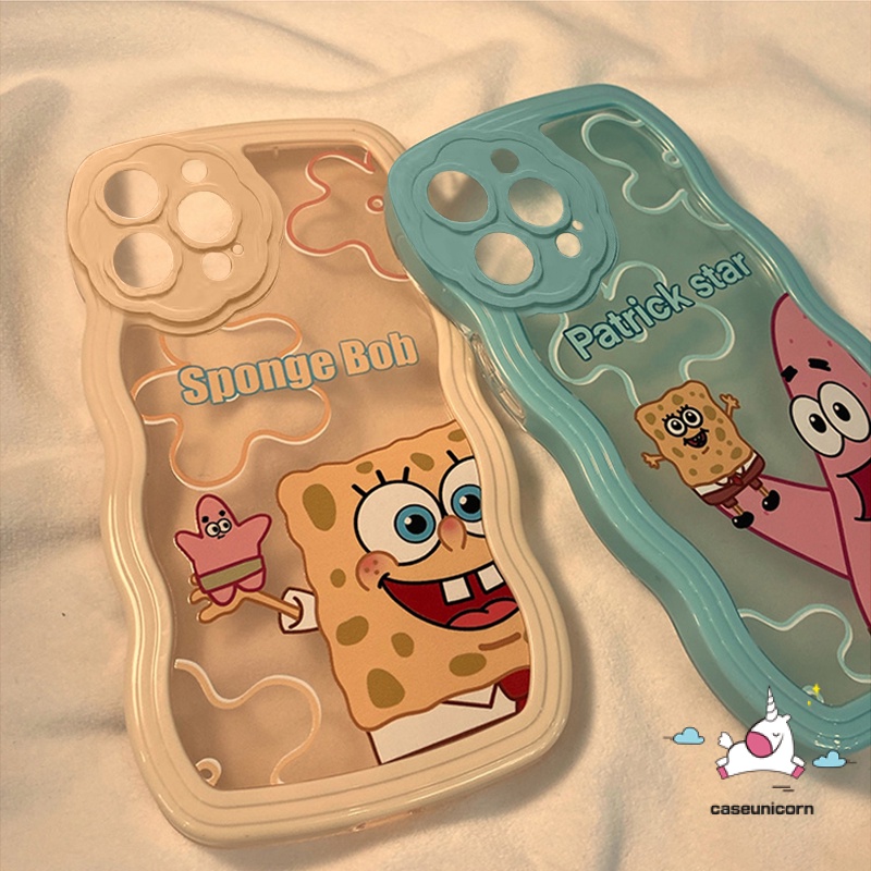 Soft Case Motif Kartun SpongeBob Patrick Star Untuk iPhone 7plus 11 13 12 Pro MAX 6 6s 7 8 Plus XR X XS MAX SE 2020