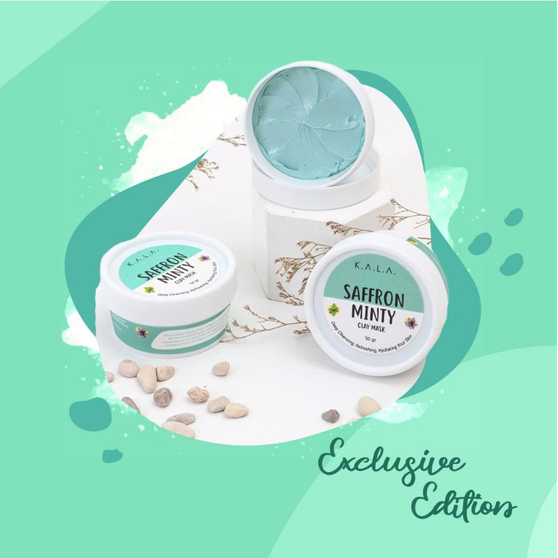 [ READY STOCK ] SAFFRON MINTY CLAY MASK BY K.A.L.A | CLAY MASK SAFFRON MINTY [ BPOM APPROVED ]