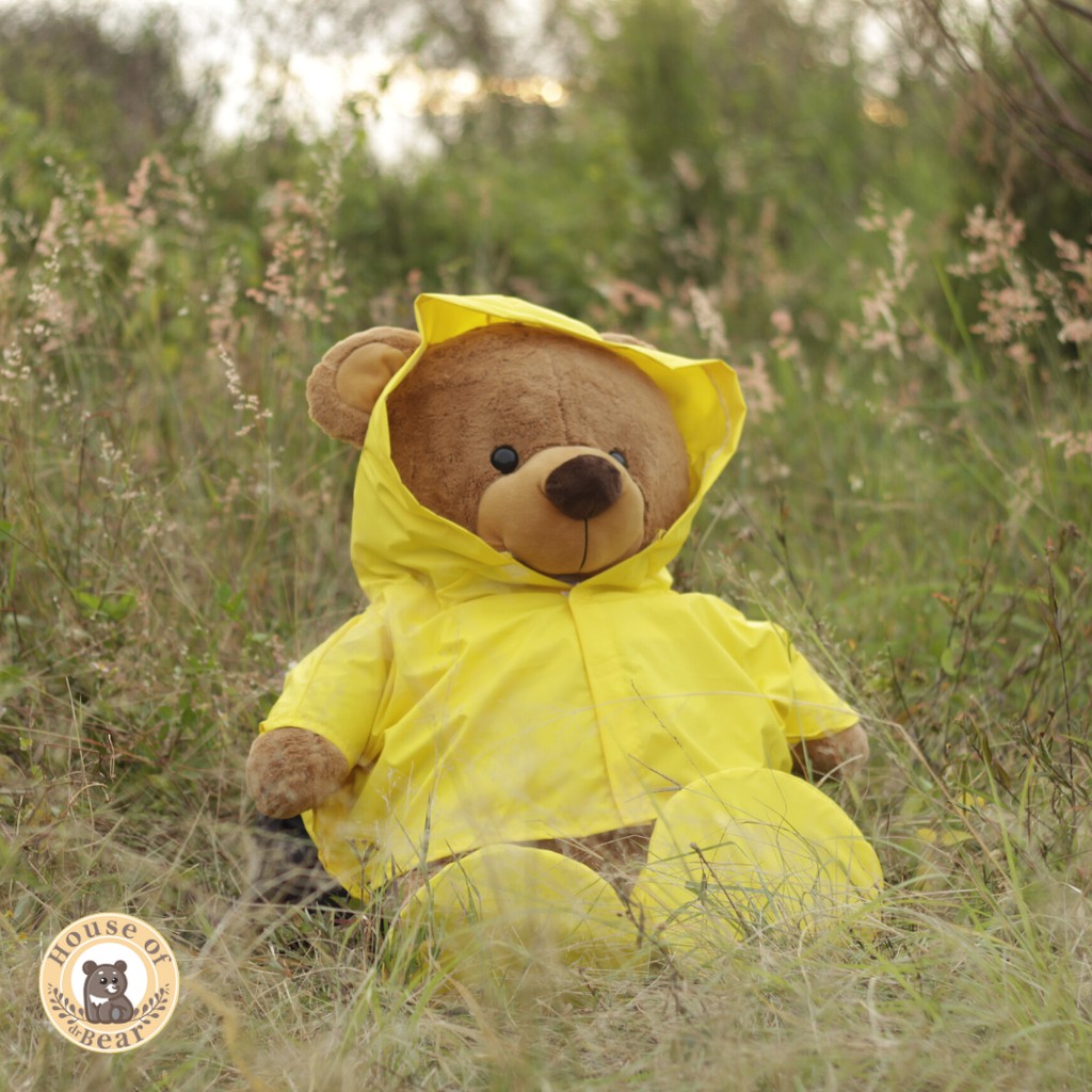 Boneka Beruang Besar Yellow Raincoat