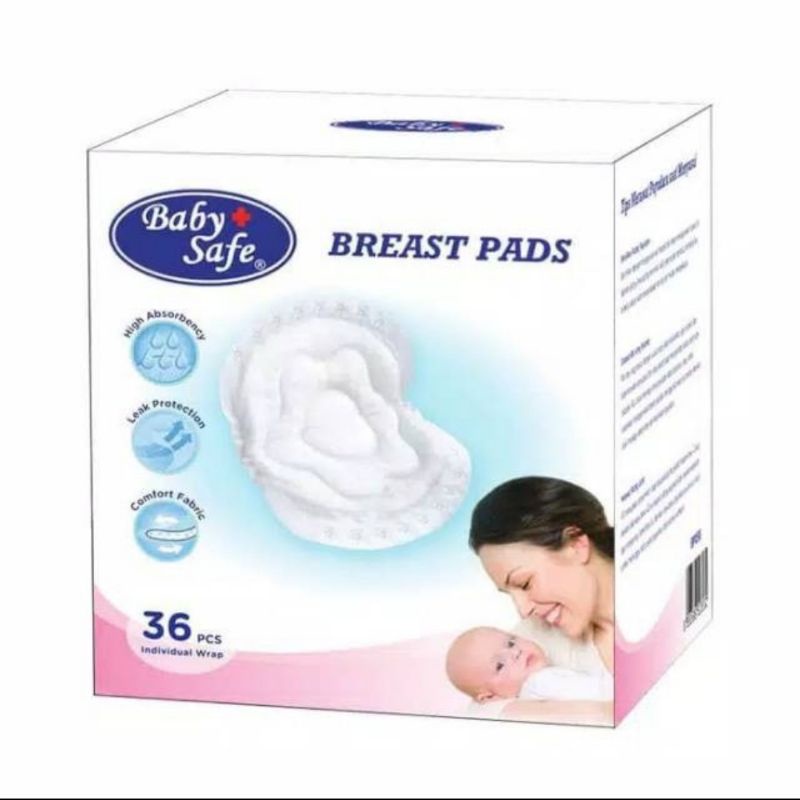 Baby Safe Breast Pads Isi 36 Pcs/Bantalan Penyerap ASI Baby Safe