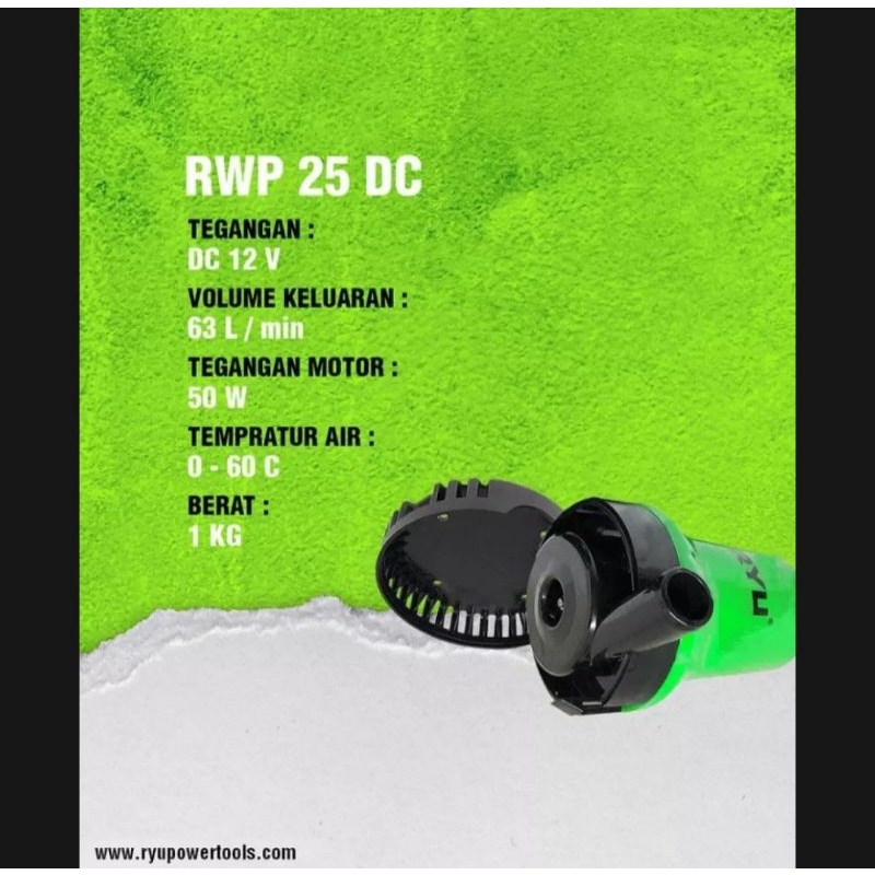 Ryu Pompa Dc Pompa Celup RWP 25