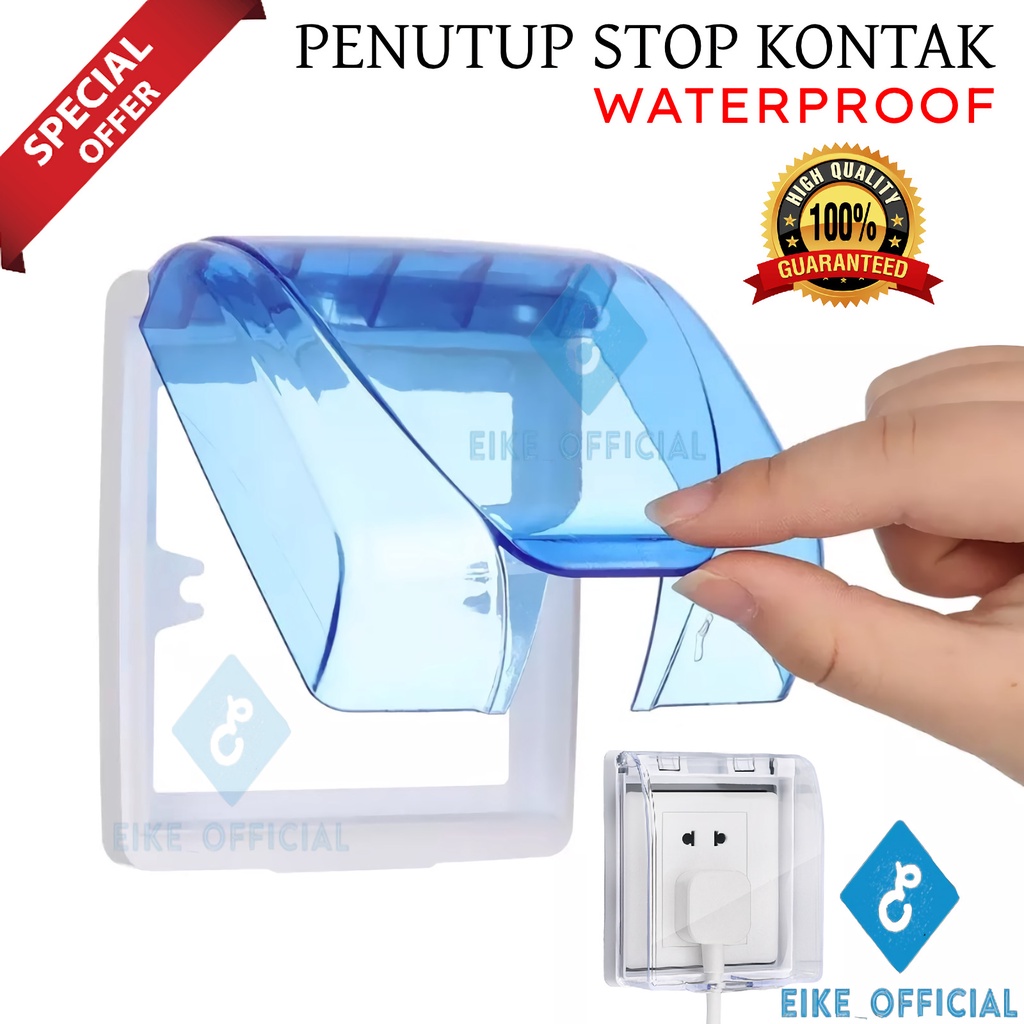 [EIKE] PENGAMAN DAN PENUTUP COLOKAN LISTRIK WATERPROOF / COVER PELINDUNG COLOKAN LISTRIK / PENUTUP STOP KONTAK