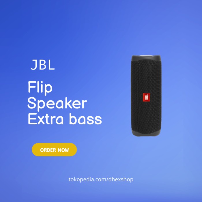 Speaker Jbl - [Original] Jbl Flip 5 Speaker Bluetooh Wireless Stereo Bass