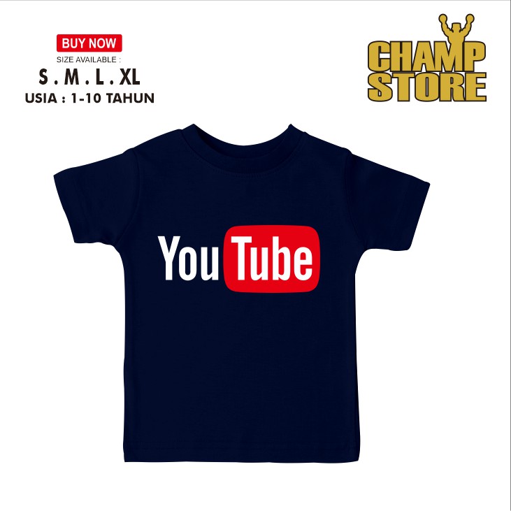 Kaos Baju Anak Youtube Chanel - Champ