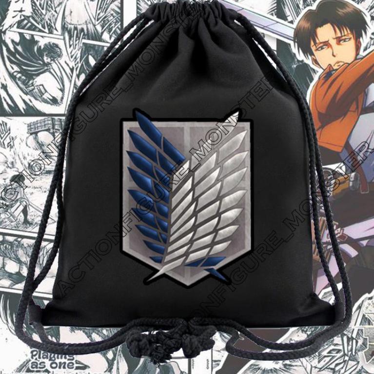 Prod4k B4ru Tas Drawstring Serut Anime Attack on Titan String Bag Tas Ransel C0de@k#g5 Kirim Langsun
