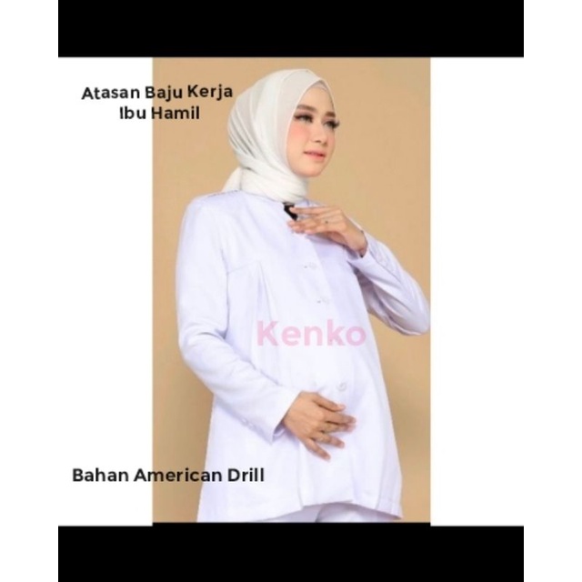 Atasan Baju dinas ibu hamil atasan baju kerja ibu hamil putih