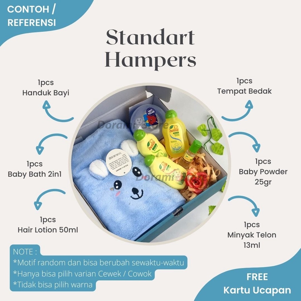 Hampers Standart Perlengkapan Mandi Paket Kado Bayi Newborn / Baby Gift Set