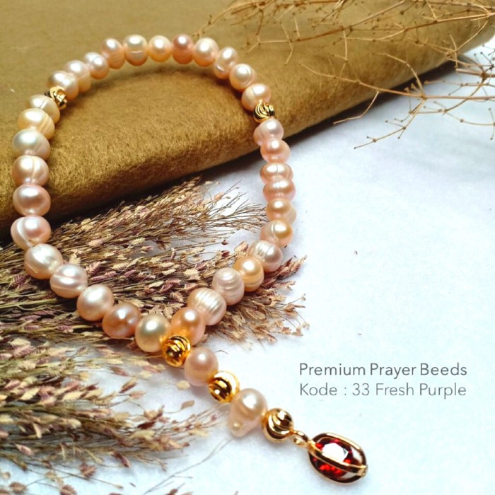 Tasbih - Tasbih Mutiara Asli Bersertifikat Ukuran 33