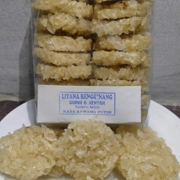 

KETAN-BERAS- RENGGINANG KETAN RASA BAWANG PUTIH TANPA MSG -BERAS-KETAN.