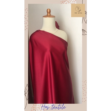 KAIN SATIN VELVET WARNA MERAH MAROON