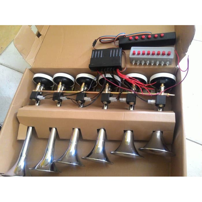 Terlaris klakson telolet 6 corong 14 tombol