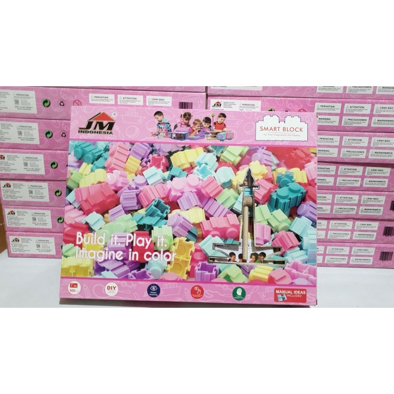 (PROMO) PUZZLE LEGO SMART BLOCK 500 PCS || MAINAN EDUKASI ANAK ||