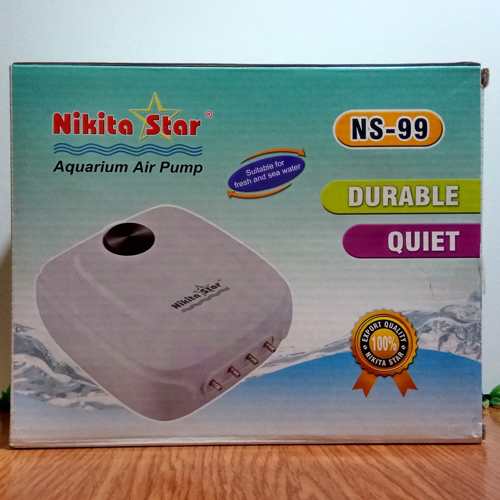 AERATOR NIKITA STAR NS99/ AERATOR 4 LUBANG/POMPA UDARA AQUARIUM