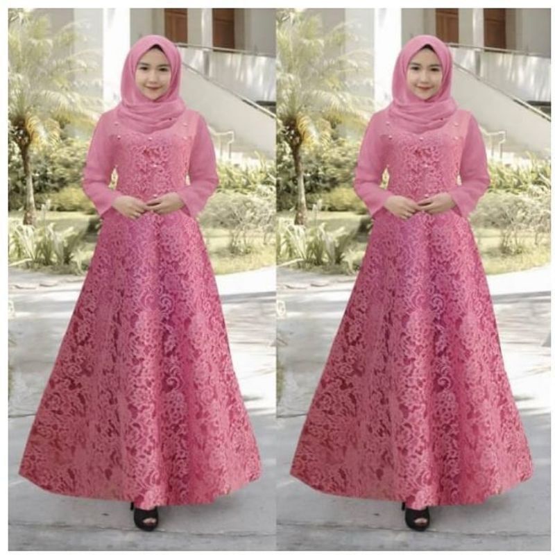 GAMIS MAXY GUCHIKA BRUKAT || GAUN PESTA|BAJU KONDANGAN|BAJU PESTA WANITA MUSLIM|BRUKAT MAXY