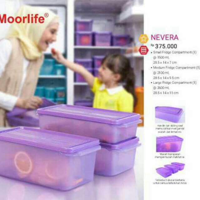 nevera moorlife wadah ikan/daging untuk di freezer