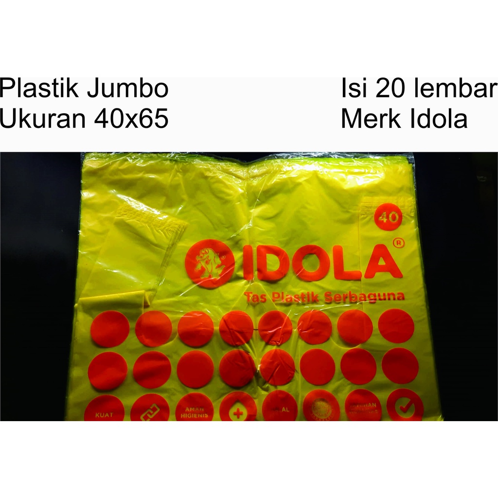 Jual Kantong Plastik Kresek Jumbo Warna Idola Ekonomis Uk X