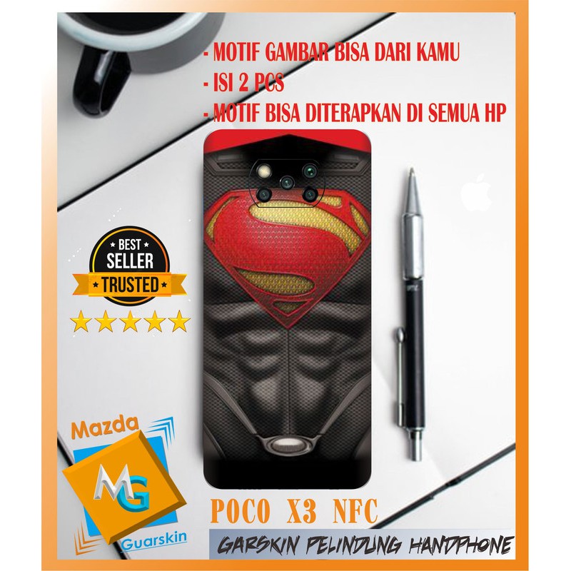 Garskin HP Poco X3 NFC Motif Supermand - Bebas Request Gambar