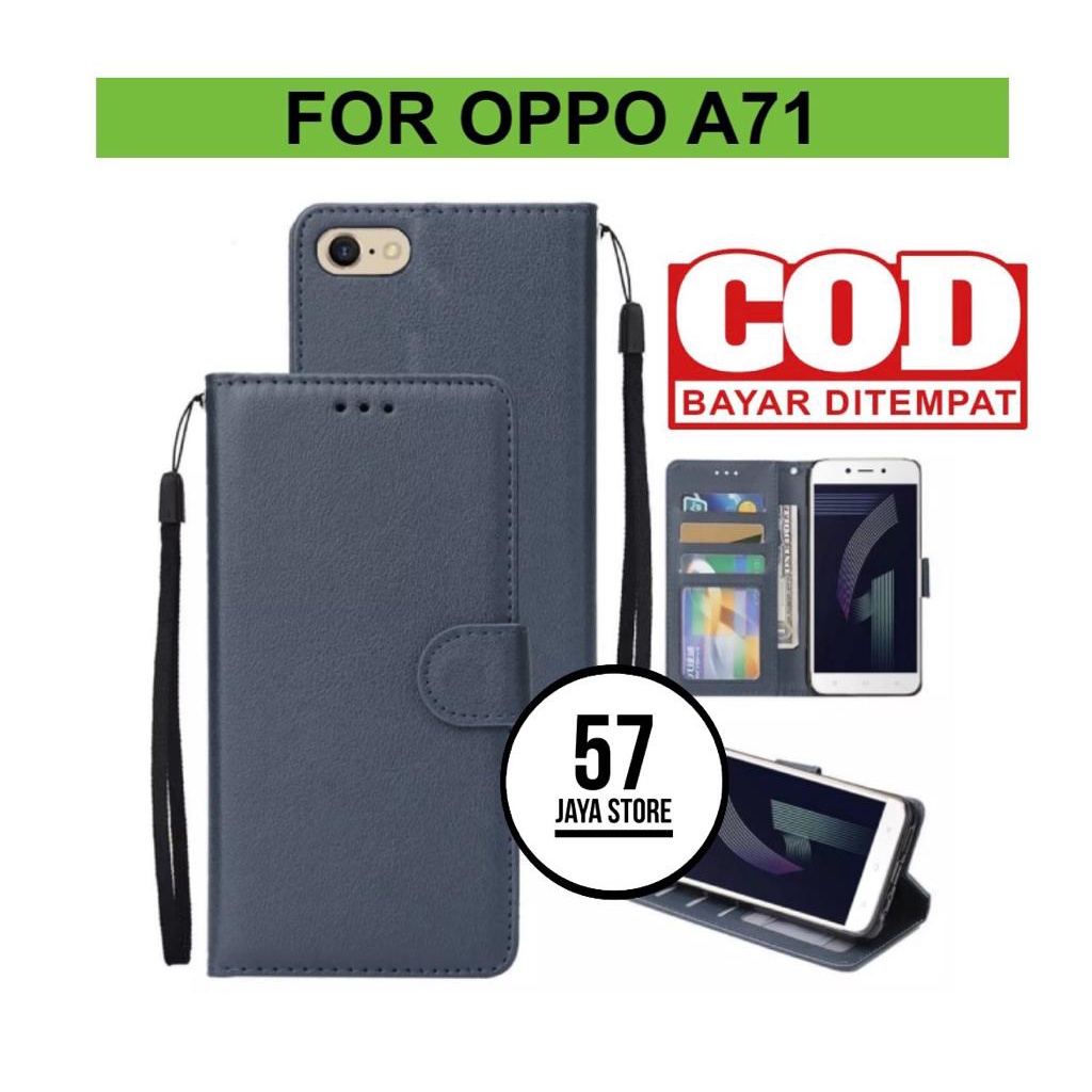 Flip Case oppo A71 Flip Dompet Casing HP Wallet Leather cover