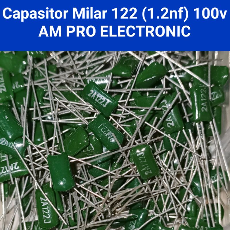 Kapasitor Milar 122 100v 1.2nf Capacitor Mylar 1n2 0.0012uf