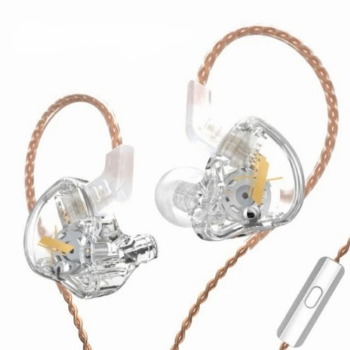 KZ EDX Stage Monitoring IEM Single Driver Earphone - MIC Garansi Resmi-Clear