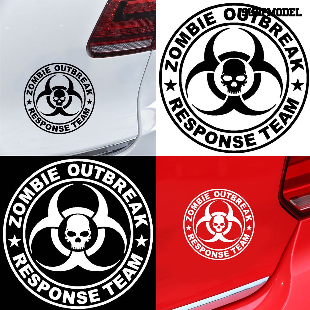 Stiker Reflektif Tema Zombie Outbreak Response Team Untuk Mobil