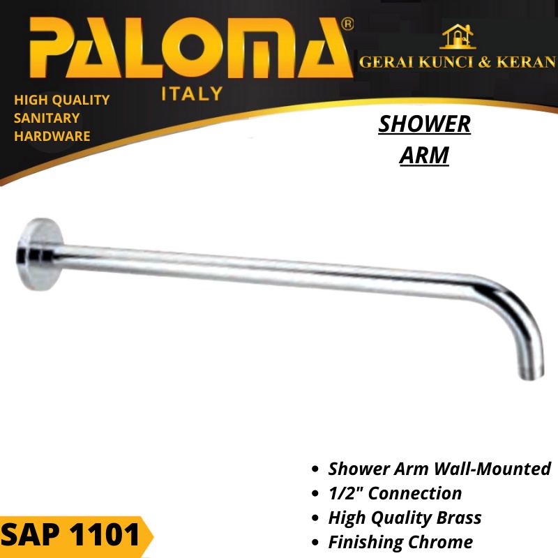 Shower Arm Paloma SAP 1101 CH LENGAN SHOWER  BRASS CHROME