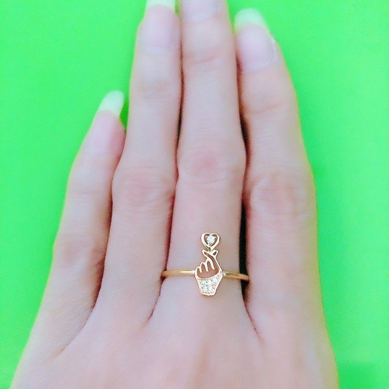 Cincin emas asli Saranghae 375%