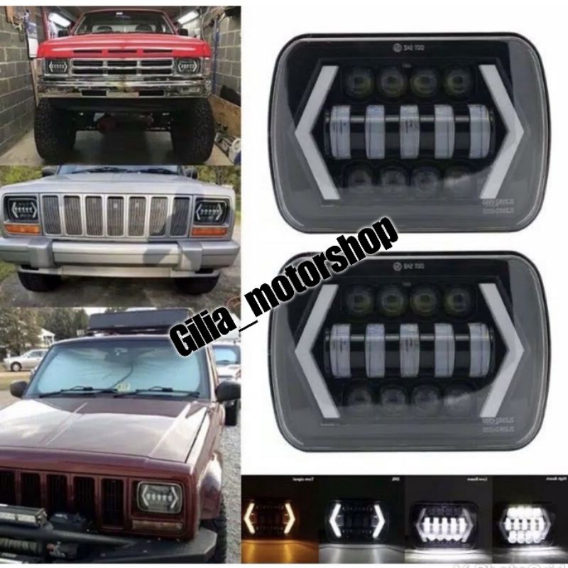 LAMPU DAYMAKER/HEADLAMP KOTAK LED 5 X 7 INCH TSS JEEP KATANA TAFT FEROZA HEADLAMP DAYMAKER L300 75WATT