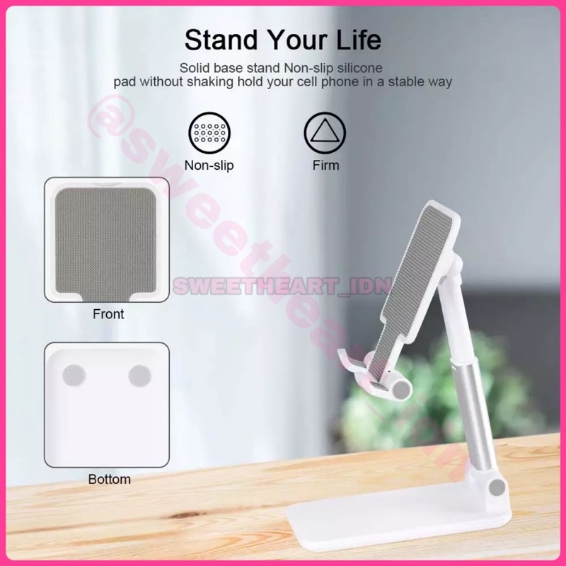 PREMIUM Stand Holder Tablet Ipad Handphone Multifungsi Folding Desktop Dudukan HP Tablet Tab