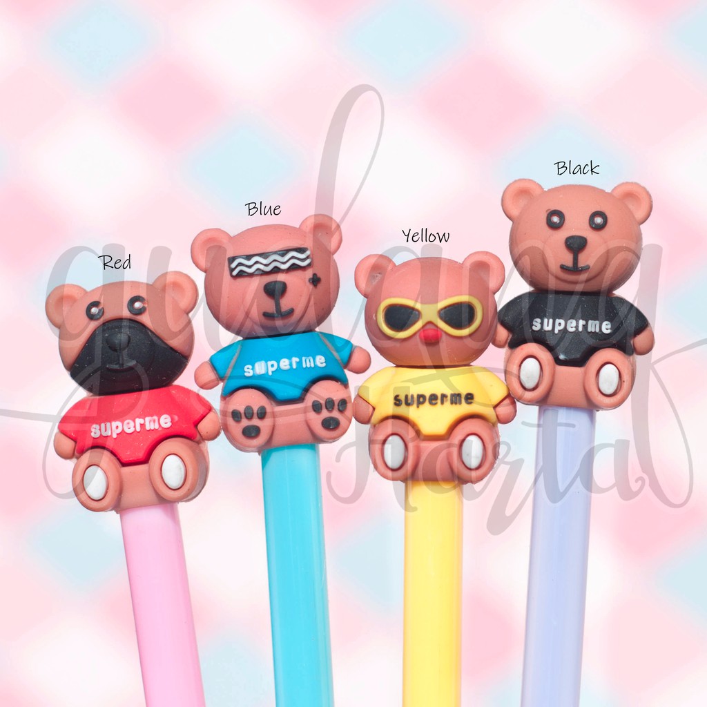 Pulpen Gel Bear Beruang Lucu Pena Unik Bolpen Ballpoint GH 307313